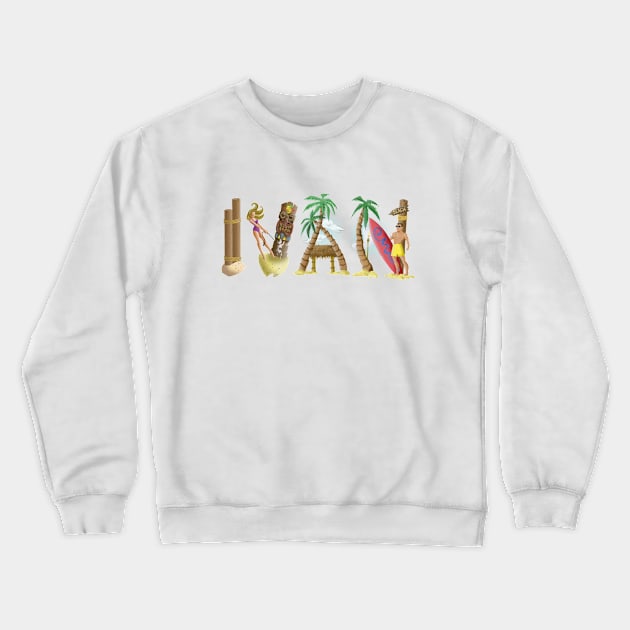 Ivan Personalized Beach Name Crewneck Sweatshirt by Reading With Kids